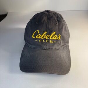 Cabelas Club Baseball Cap Hat Gray Embroidered‎ Logo One Size Fits Most